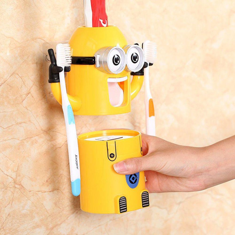 Dụng Cụ Nặn Kem Đánh Răng Tự Động Không Cần Khoan Họa Tiết Hoạt Hình Dễ Thương Cho Bé