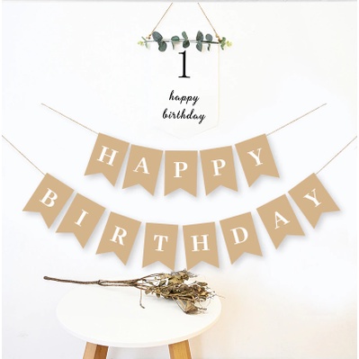 Dây chữ Happy birthday ép kim đuôi cá trang trí sinh nhật