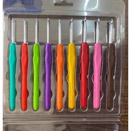 (Size 2mm-10mm) Cây Móc Len Cán Dẻo Nhiều Màu Size 2-10mm
