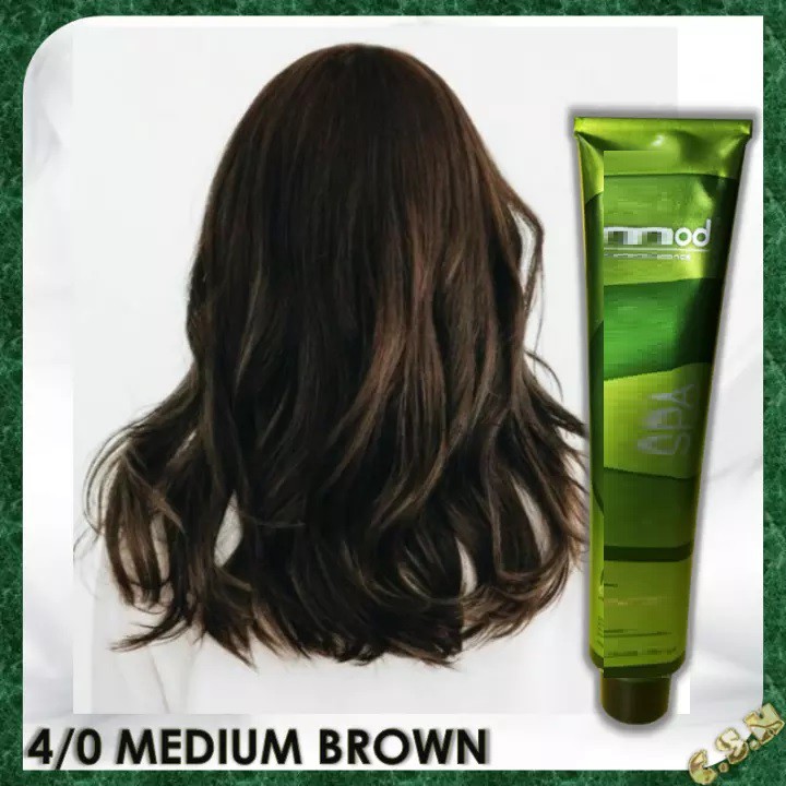 Thuốc Nhuộm Tóc Tại Nhà Màu Nâu Đen 4/0 Home Medium Natural Brown Hair Dye Cream