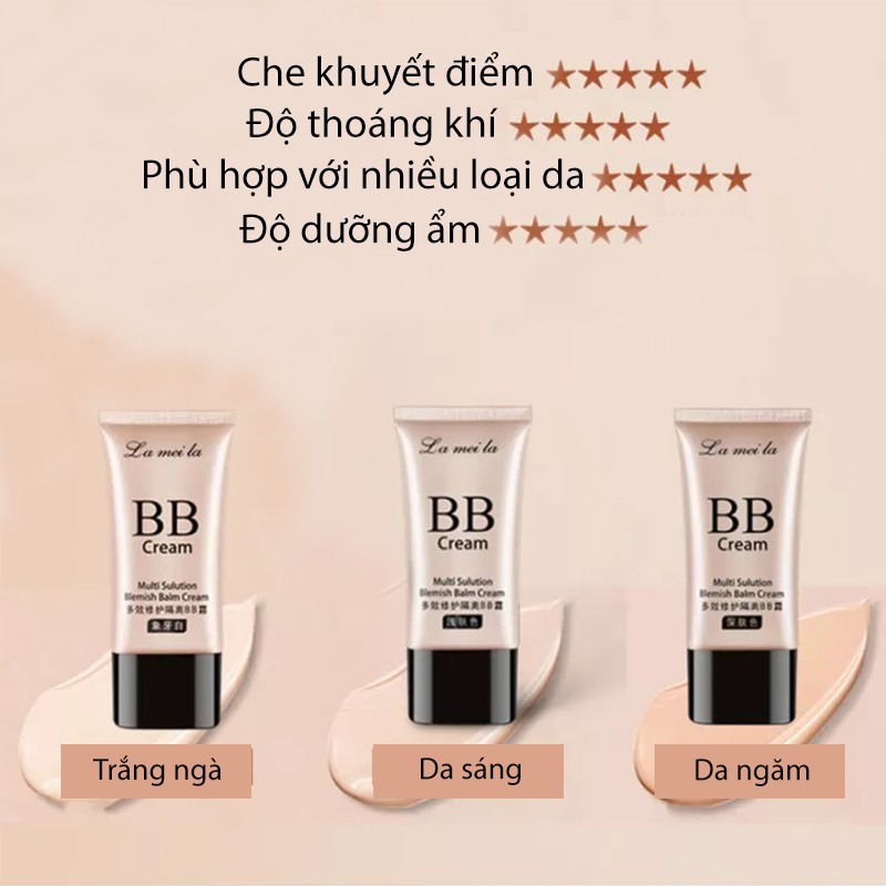 (Rẻ Vô Địch) Kem Nền Trang Điểm BB Cream Moisturing Lameila  - Kem Che Khuyết Điểm Lameila LKN1