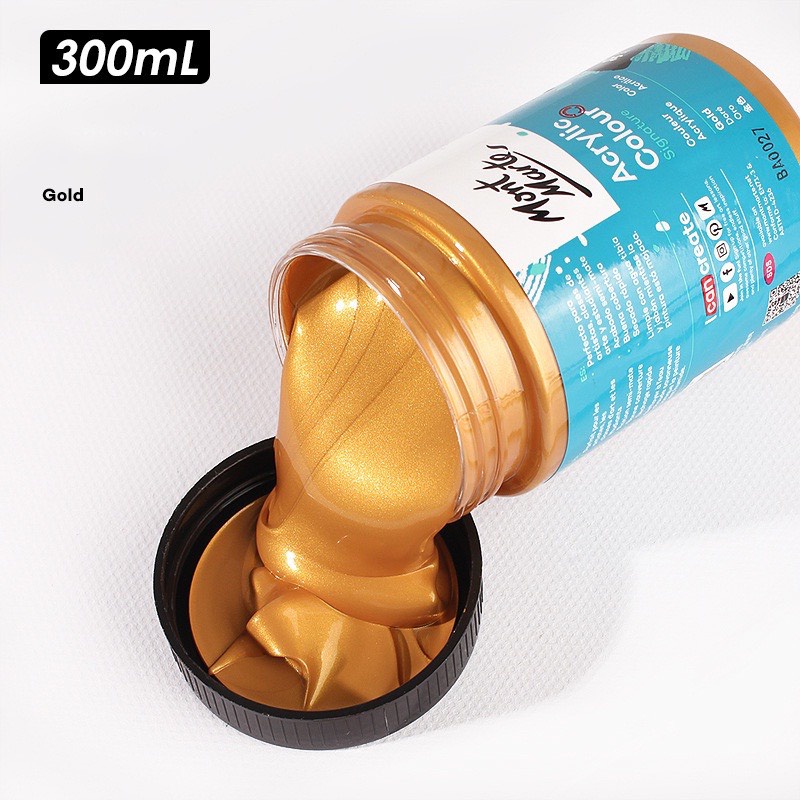 Màu Nhũ Acrylic Mont Marte 300ml - Màu Nhũ vàng Nhũ bạc (Gold/Silver)