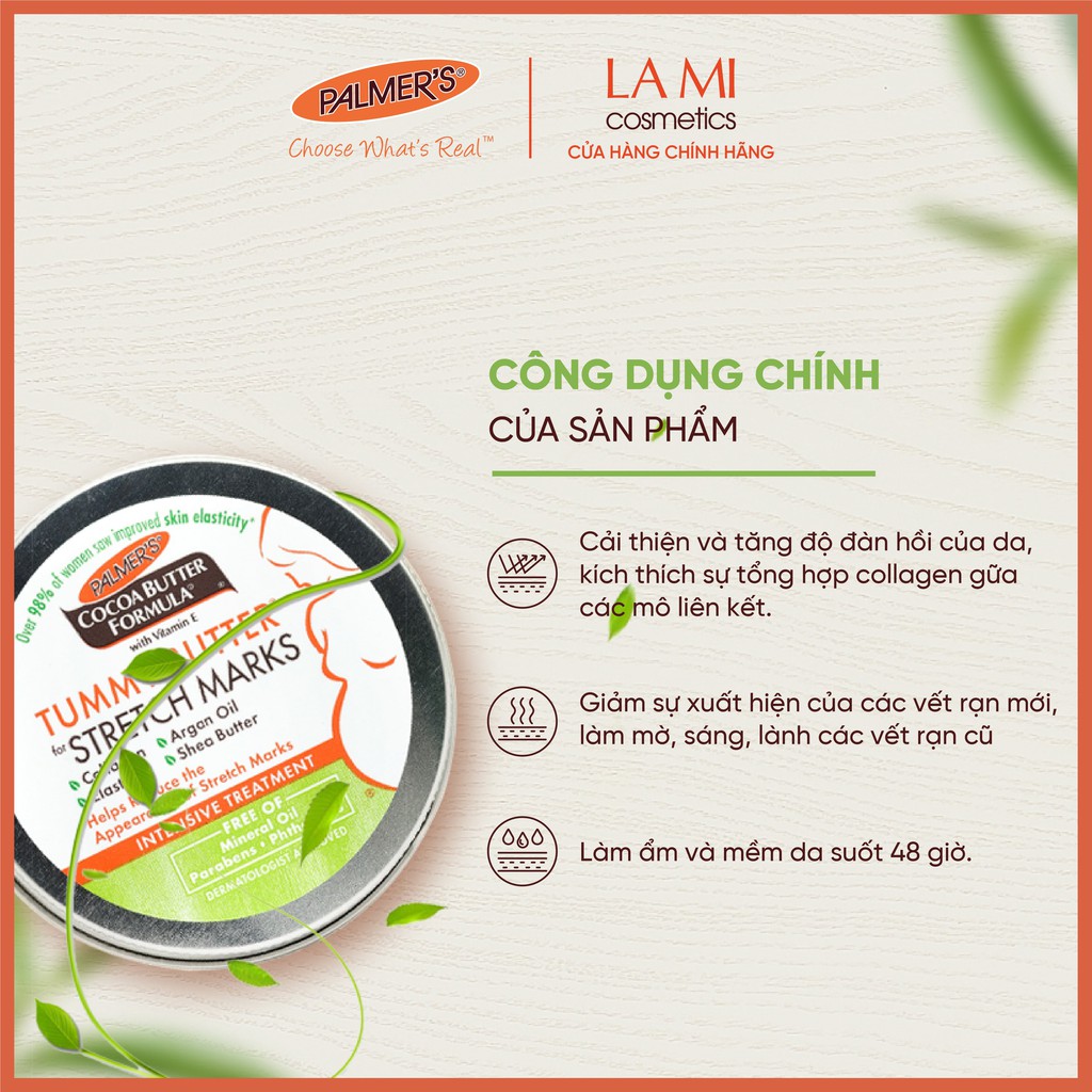 Bơ đậm đặc ngăn ngừa và chống rạn da tăng cường Palmer's 125g