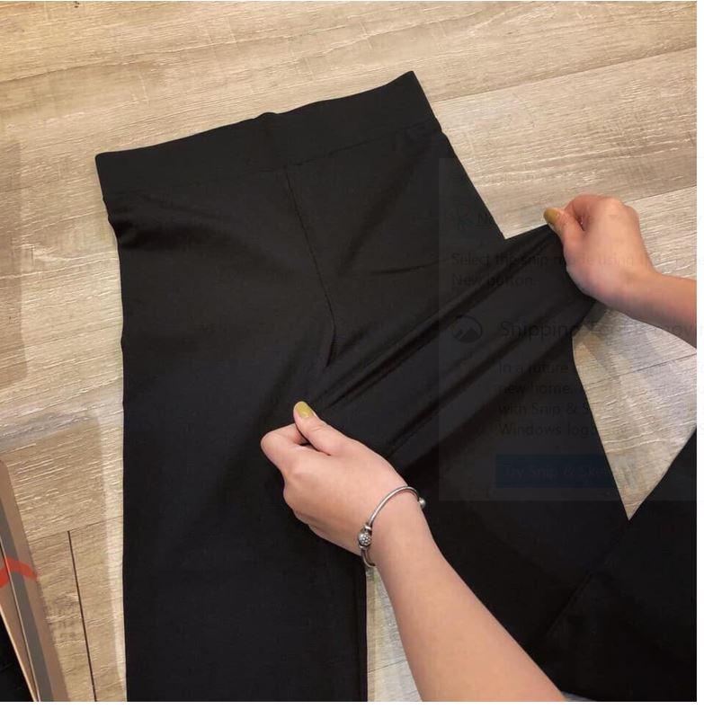 Quần legging nữ dáng dài cạp cao ôm bụng nâng mông co giãn 4 chiều