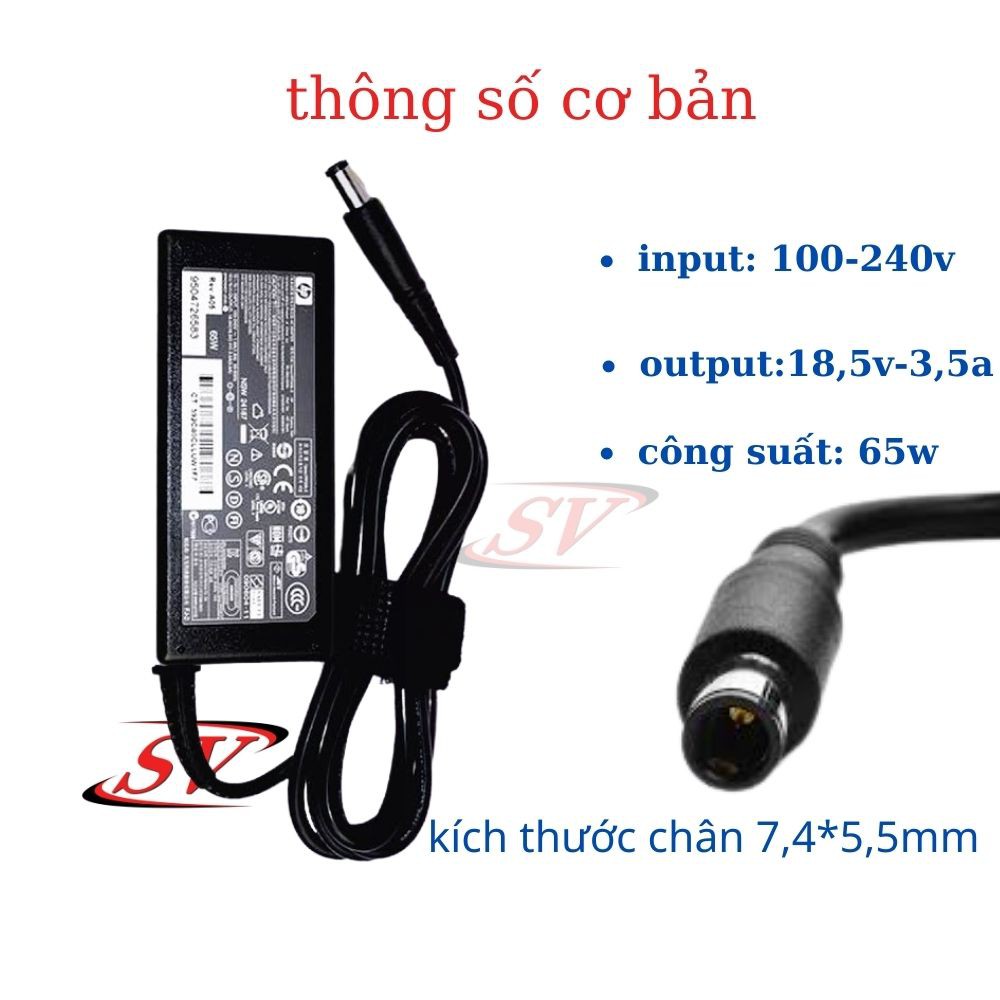 [TẶNG LÓT CHUỘT] Sạc Laptop HP 18.5–3.5A chân kim - bảo hành 12 tháng 1 đổi 1 | BigBuy360 - bigbuy360.vn