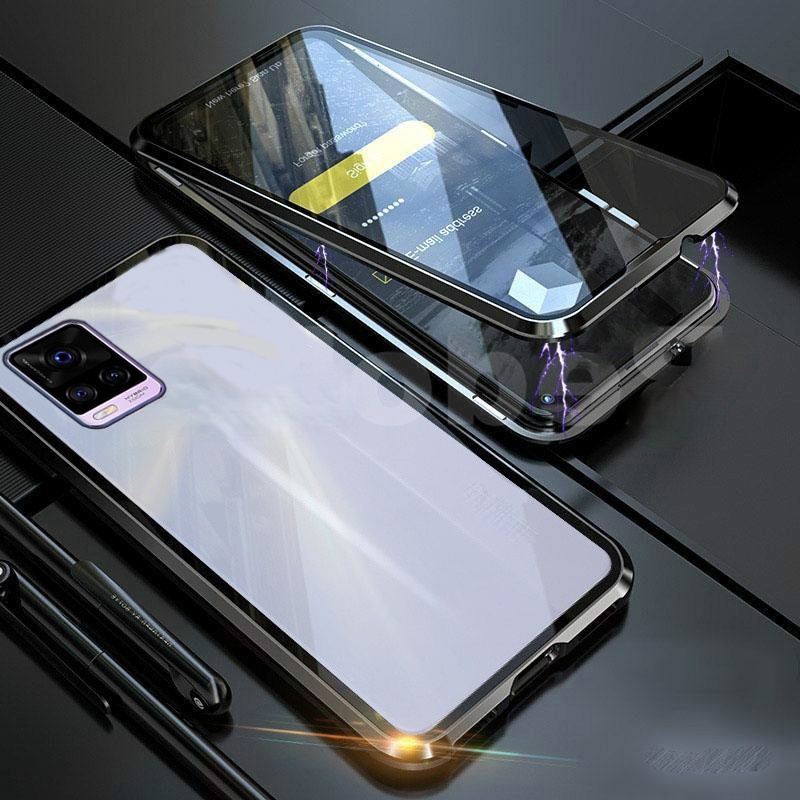 VIVO V20 V 20 Ốp lưng mặt kính viền khung kim loại cứng cho For VIVOV20
