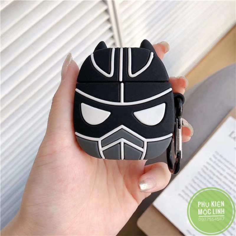 ☘️Tặng kèm móc treo☘️Case Airpod 1 2 ...Vỏ bao bọc Black Panther đựng tai nghe không dây airpods silicon Báo đen