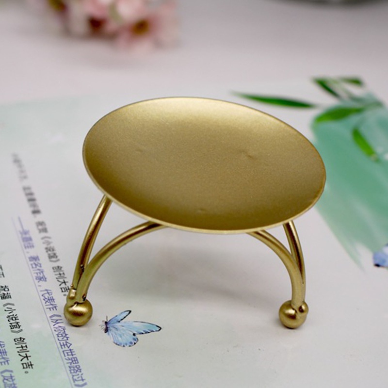 Giá Đỡ Đèn Cầy Hình Tròn Bằng Sắt Độc Đáo Trang Trí Nhà Cửa / Tiệc Cưới