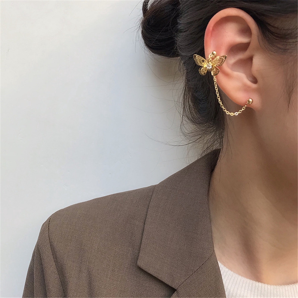 1 Khuyên Tai Hình Bướm Thời Trang Hàn Quốc Xinh Xắn