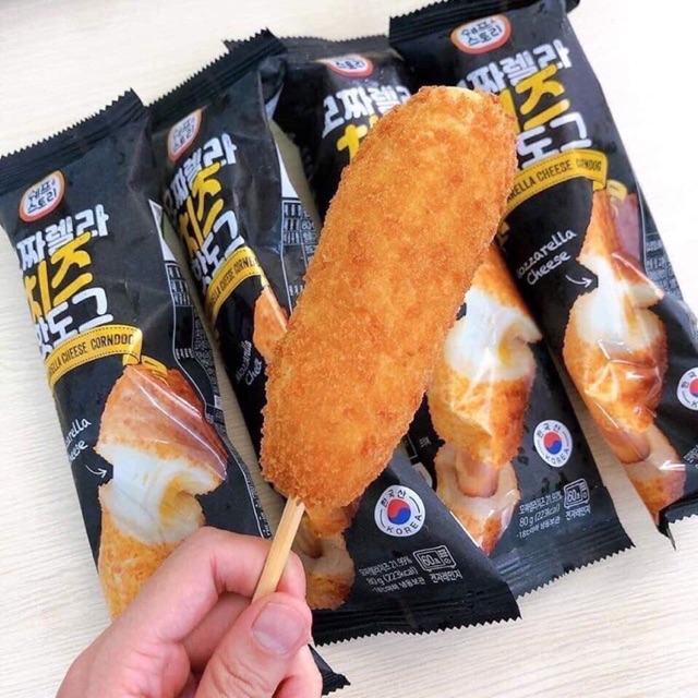 Hot dog phô mai que hàn quốc