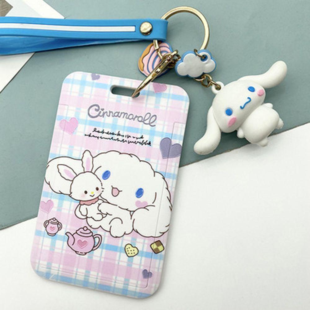 SOMEDAYZL Ốp Điện Thoại Họa Tiết Kuromi Hai Mặt Có Dây Đeo Cổ Dùng Đựng Thẻ ID / Xe Buýt
