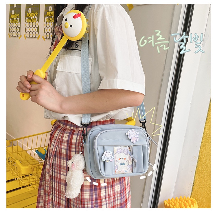 Túi Đeo Chéo Nhỏ Dáng Vuông Dễ Thương Cho Nữ