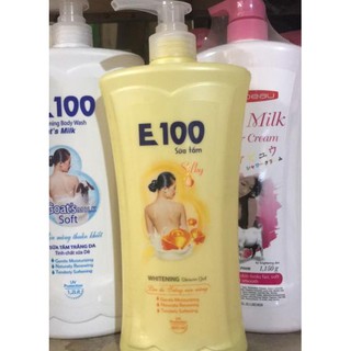 SỮA TẮM E100 SILKY vàng 1,2ML và 800ML