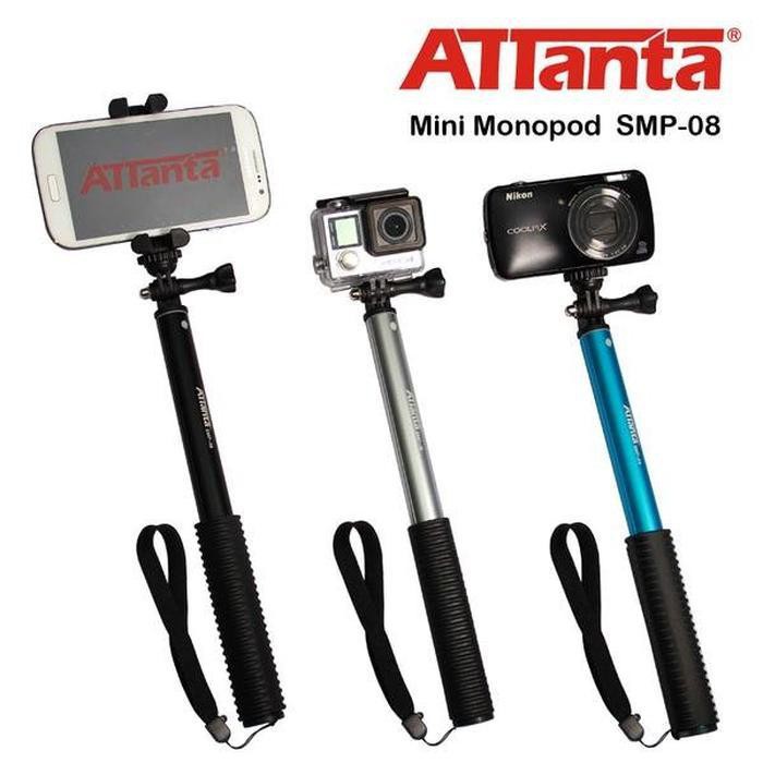 Gậy Đỡ Máy Ảnh Bằng Titan Attanta Smp-08 Cho Gopro - Bpro - Sjcam - Xiaomi Yi - Hp - Dslr