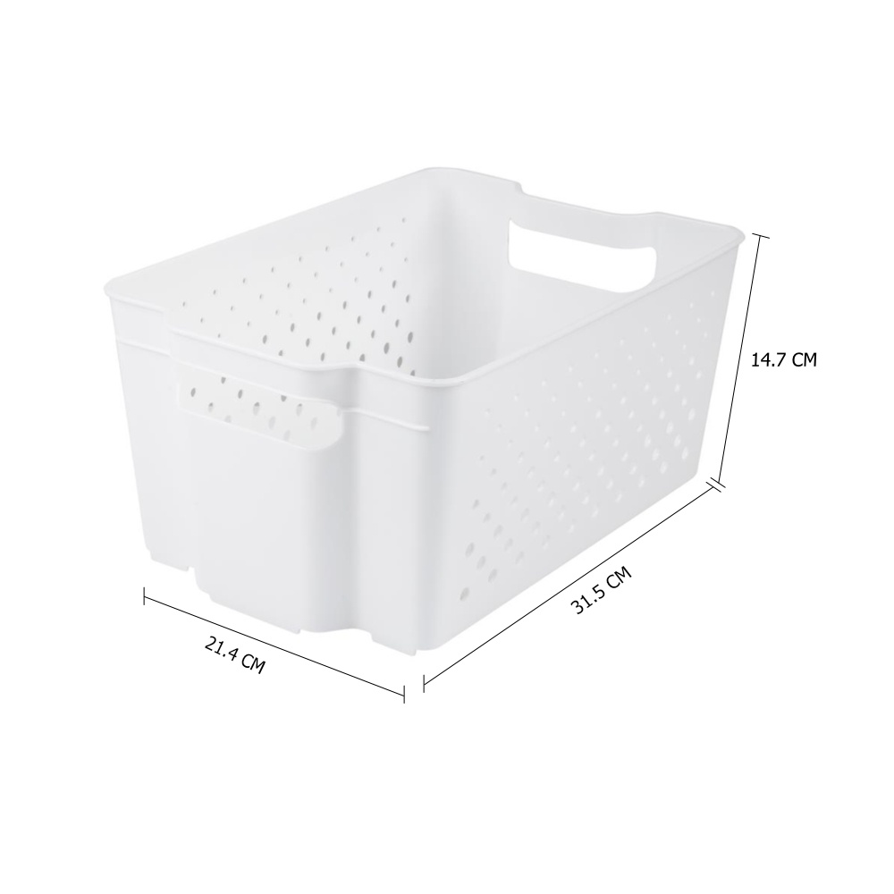 HomeBase STACKO Rổ nhựa có thể xếp chồng Thái Lan W21.4xD31.5xH14.7cm