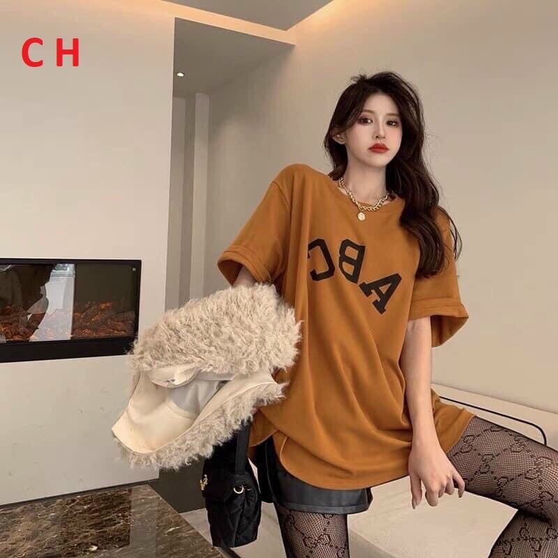 Áo thun ABCChất cotton suForm thụng tay lỡkiểu dáng Unisexphong cách ao thun Nam và Nữ giá rẻ nhất