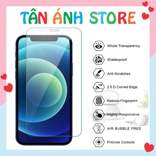 Kính cường lực 2.5D trong suốt dành cho ip 6/6s/6plus/6s plus/7/8/7plus/8plus/x/xs/xsmax/11/12/13/pro/promax