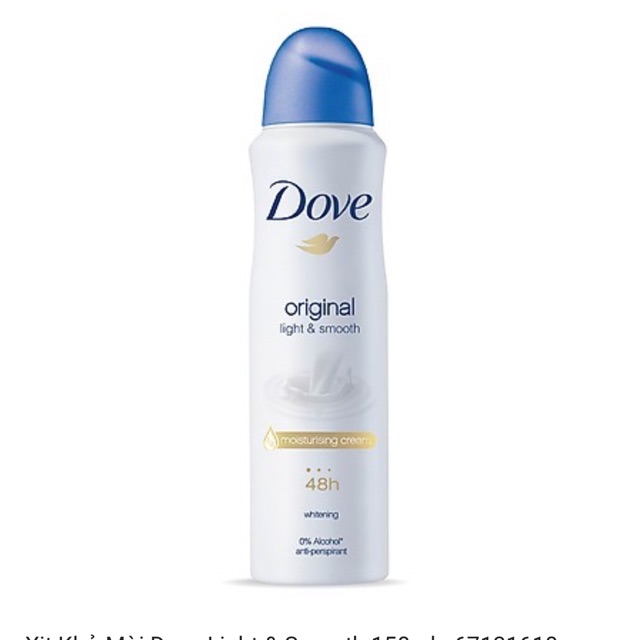 Xịt Khử Mùi Dove Light & Smooth 150ml