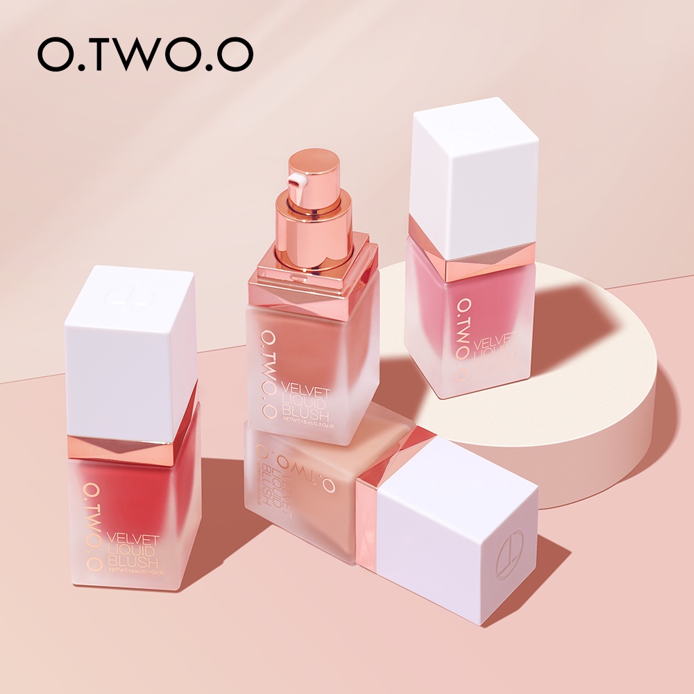 Kem má hồng trang điểm O.TWO.O dạng lỏng 4 màu sắc tùy chọn tự nhiên thời trang lâu trôi 15ml