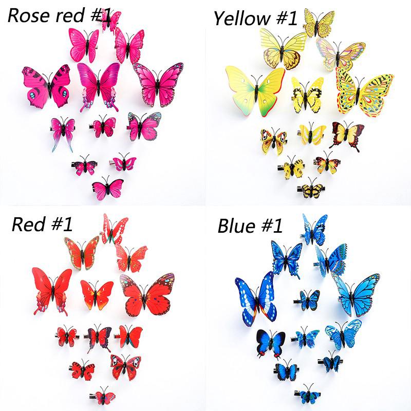 Set 12 Kẹp Tóc Bướm Nhiều Màu
