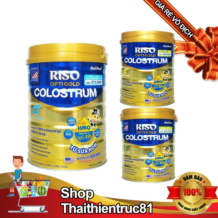 Sữa_ Bột _Riso OPTI GOLD COLOSTRUM_0+/1/+2+/ 400g_Combo 2lon 400g