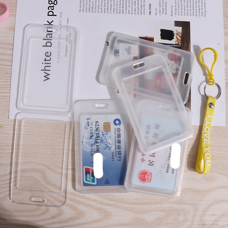 Bao Da Đựng Thẻ ID / Danh Thiếp Nắp Lật Cho Học Sinh Giá Đỡ
