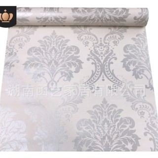 Giấy Dán Tường Hoa Văn Bạc ❤️ FREESHIP ❤️ 0.45*10m