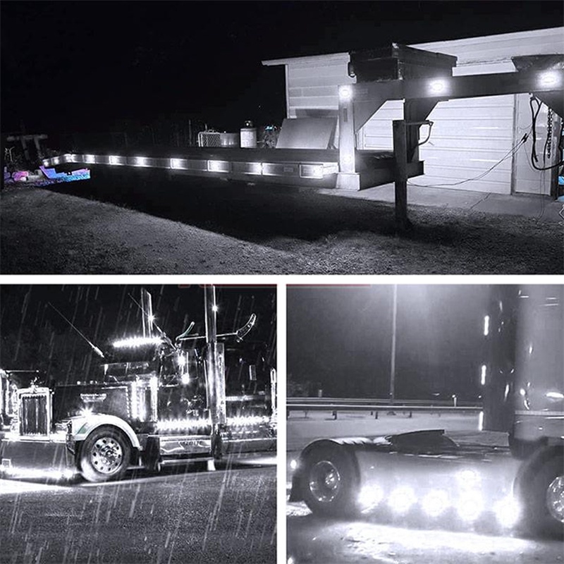 Đèn tín hiệu 6 bóng LED 12-24V chống nước cho xe hơi tùy chọn màu sắc