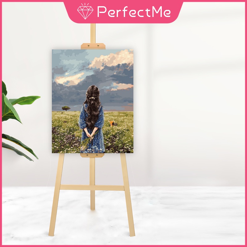 Bộ tranh sơn dầu 40X50cm tự làm họa tiết cô gái lãng mạn dùng để trang trí nhà