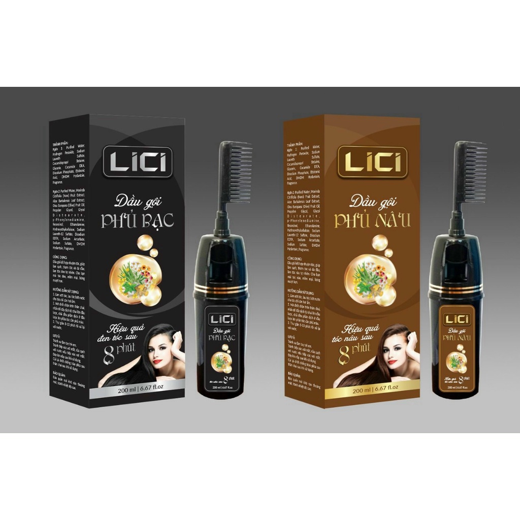 Dầu gội phủ bạc Lici 200ml