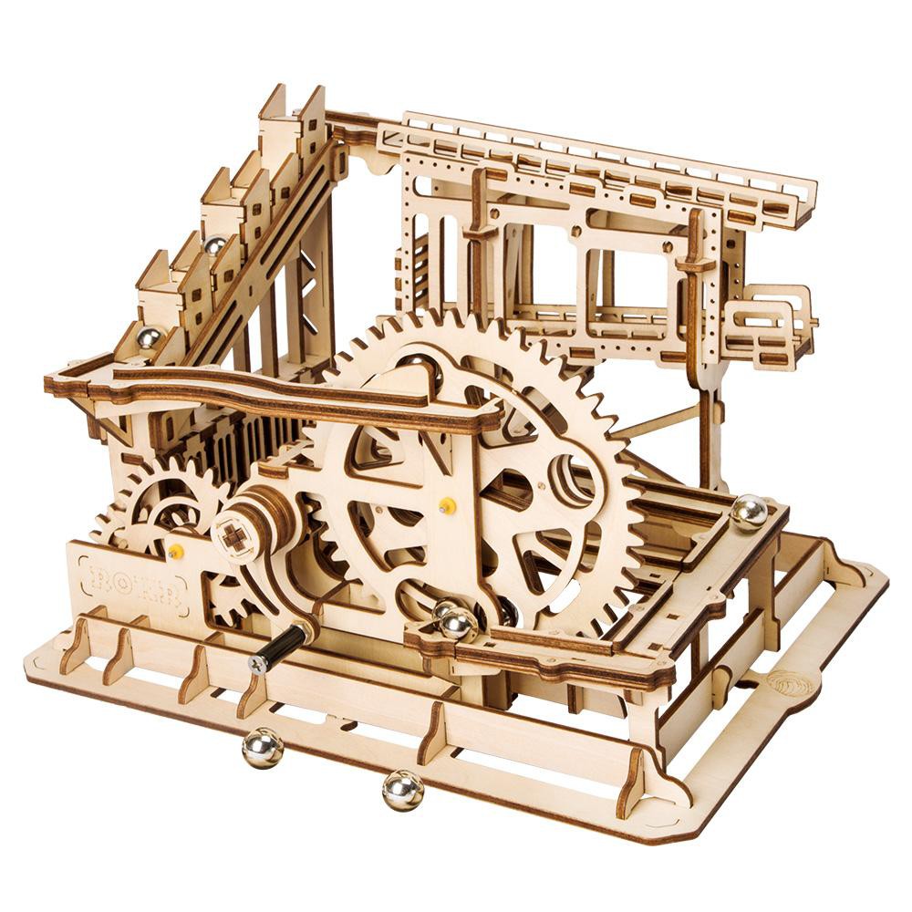 [BẢN QUỐC TẾ TIẾNG ANH] Đồ chơi Lắp ráp gỗ 3D Mô hình Cơ động học Magic Crush - Marble Run Waterwheel coaster LG501