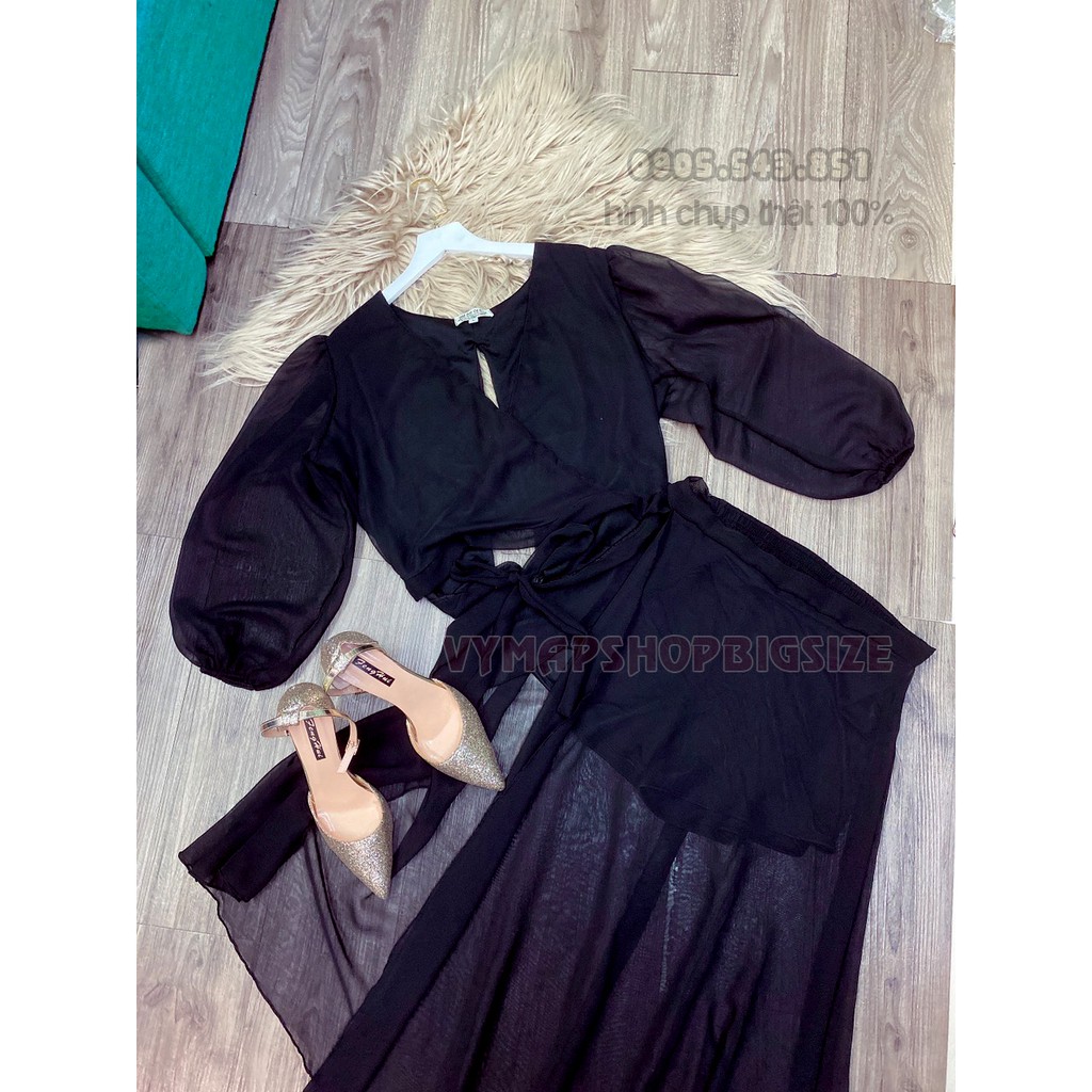 đầm voan áo/váy rời bigsize 60-100kg( 2 size) | BigBuy360 - bigbuy360.vn