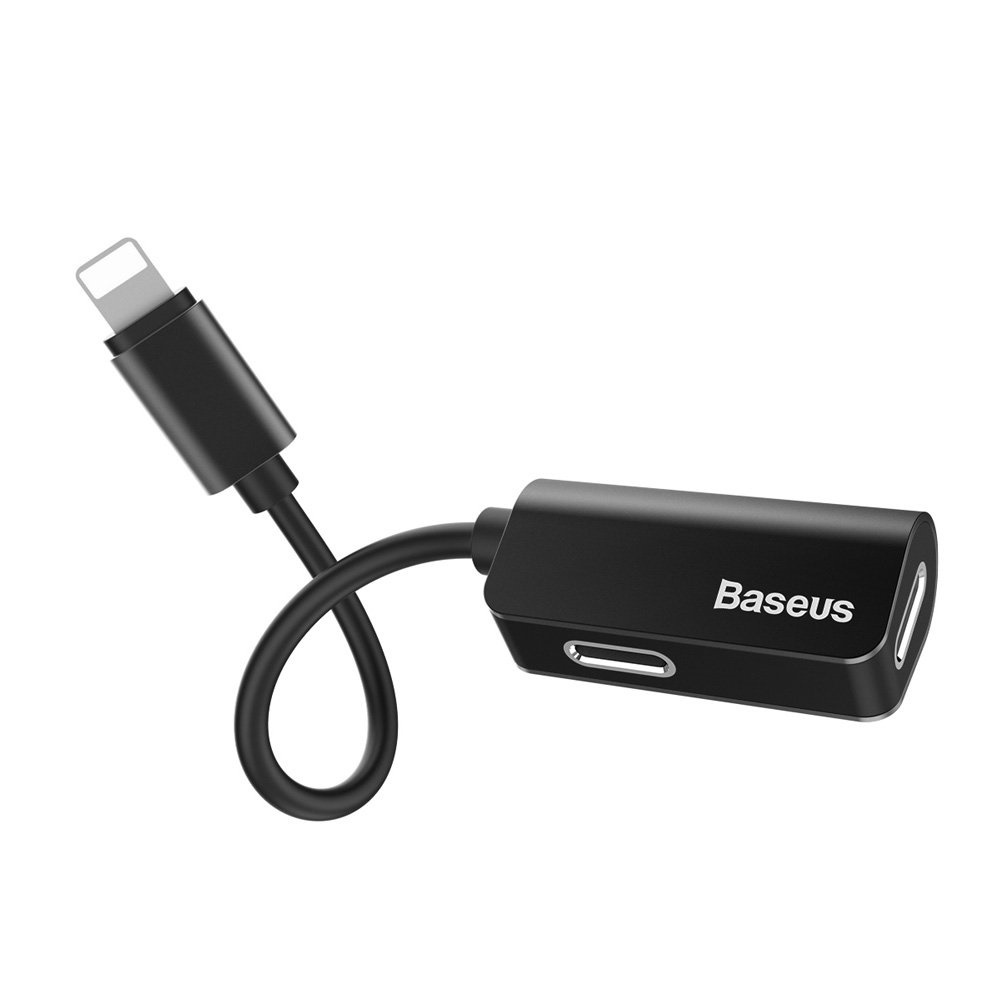 Jack Chuyển đổi tai nghe Baseus L37 cho iphone 2 in 1 Vừa Sạc Vừa Nghe , có Mic đàm thoại chơi game chân lightning