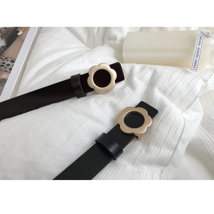 Thắt Lưng Da Khóa Kim Loại Đơn Giản Thời Trang Cho Nữ