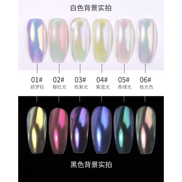 Set tráng gương hologram 6 màu loại 1