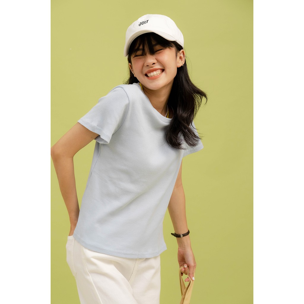 Áo thun tay ngắn màu xanh pastel LENclothing 818803