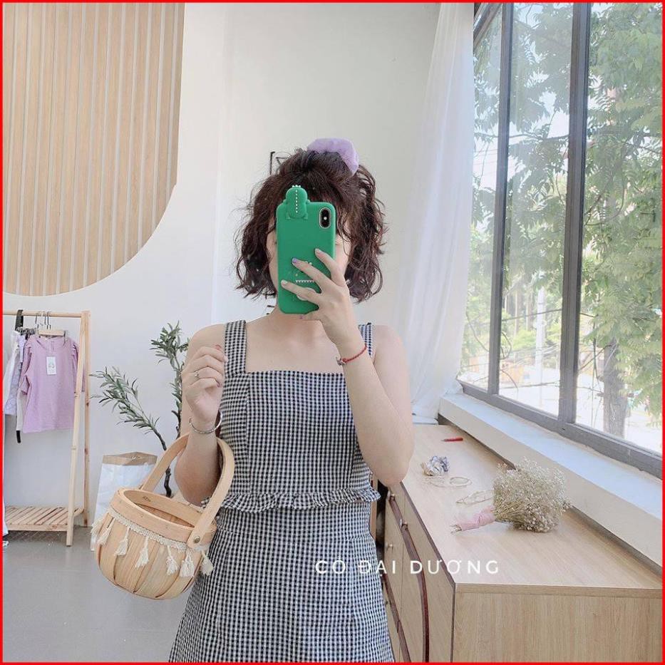 Bộ Chân Váy Áo Croptop Kẻ Caro_FREESHIP_Set Váy Ngắn Kèm Áo Nữ Kẻ Sọc 3 Màu SIÊU HOT MÙA HÈ | BigBuy360 - bigbuy360.vn