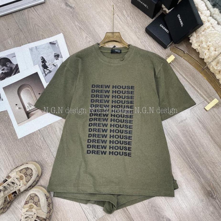 Bộ Đùi Nam Nữ Form Rộng Hàn Quốc Drewhouse- Bộ Đùi Tay Lỡ  Dày Mịn Thoáng Mát Thiết Kế  Kiểu Dáng Năng Động Trẻ Trung