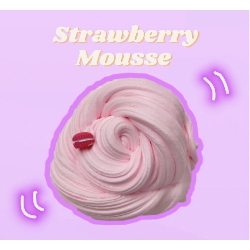 STRAWBERRY MOUSSE (Butter Slime) Slime bơ, Slime đất sét, Đồ chơi chất nhờn ma quái