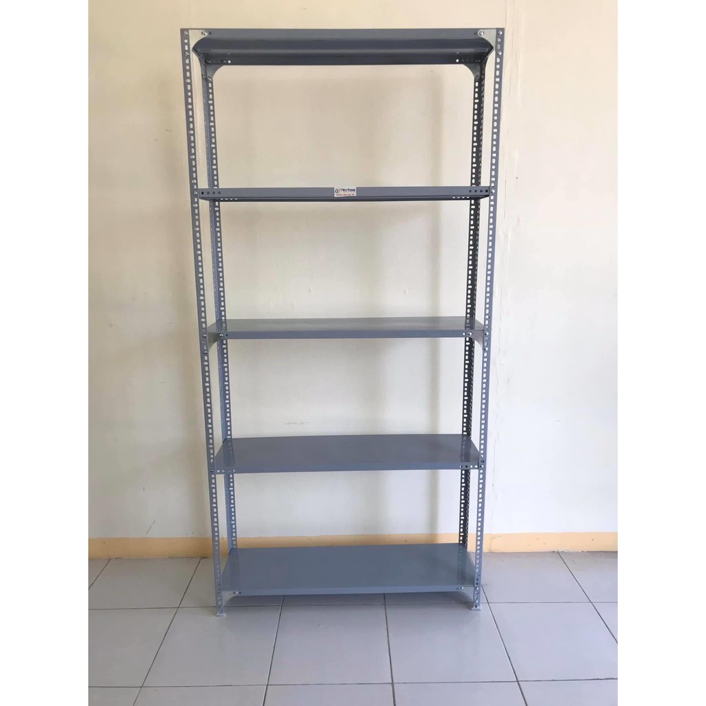 Kệ sắt V lỗ đựng đồ đa năng: Dài 80cm x rộng 30cm gồm 3 tầng, 4 tầng, 5 tầng
