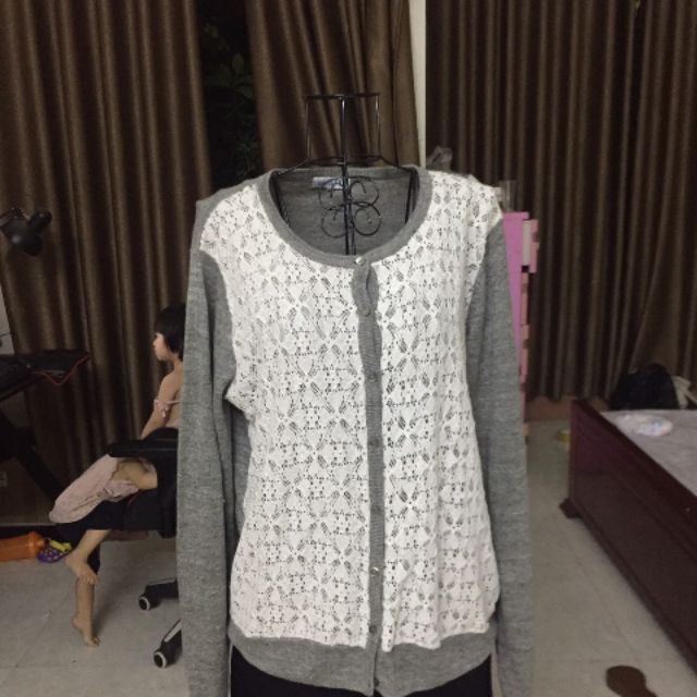 (bigsize)#cardigan len sợi lanh pháp Closshi xuất Nhật