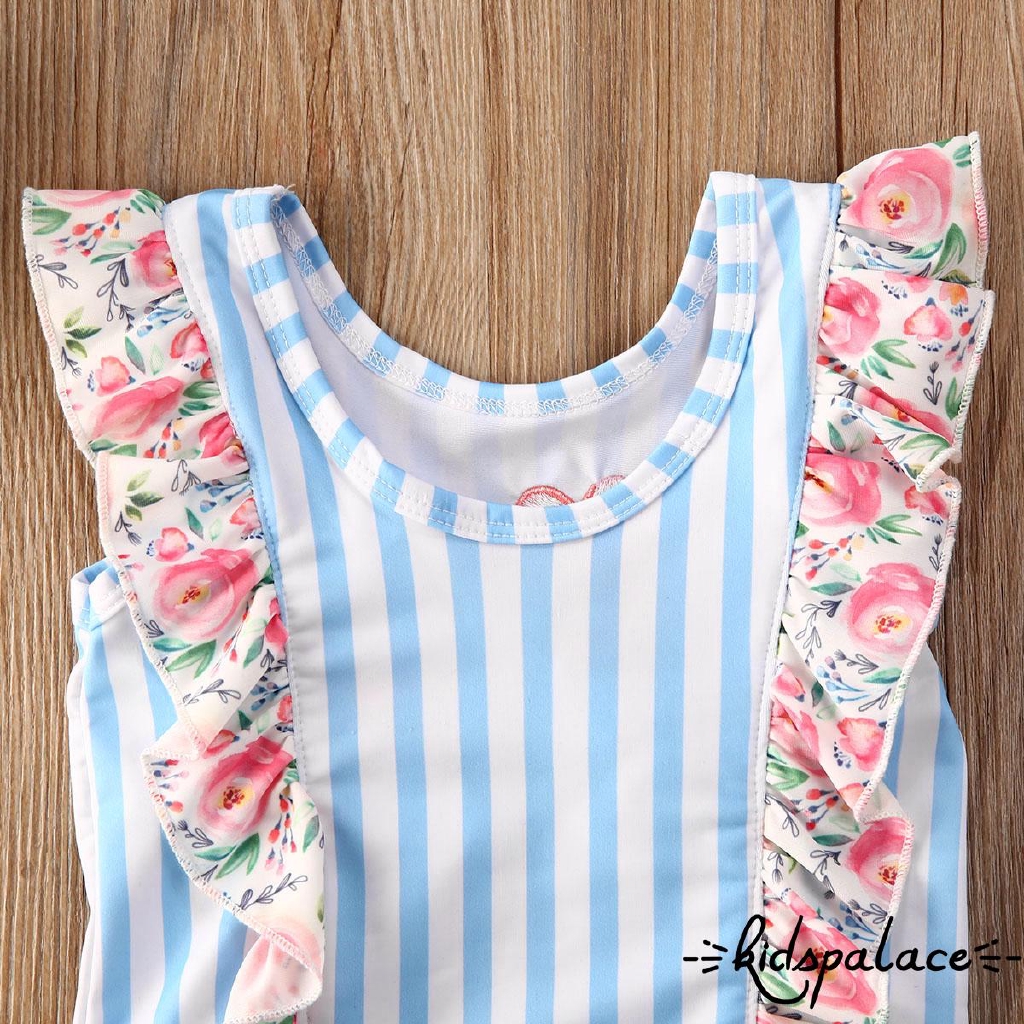 ➤♕❀❤Toddler Baby Girl Swimwear Floral &amp; Mermaid Swimsuit Bathing Suit Beachwear 1-7Y
