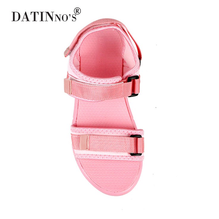 🔒 Dép Sandal Nữ Đi Học Quai Ngang DATINNOS Hai Màu Đen Hồng - DT32