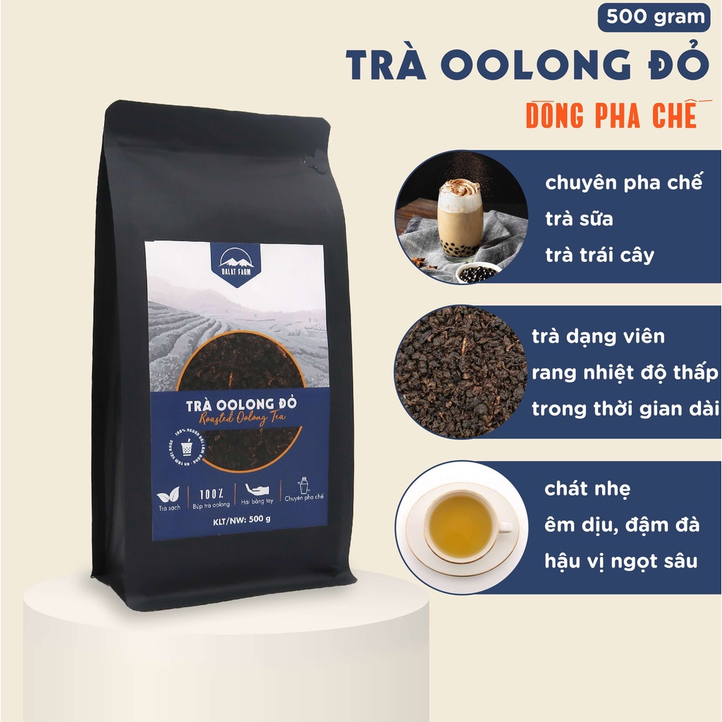 Trà Oolong Đỏ DalatFarm - Túi 500g 