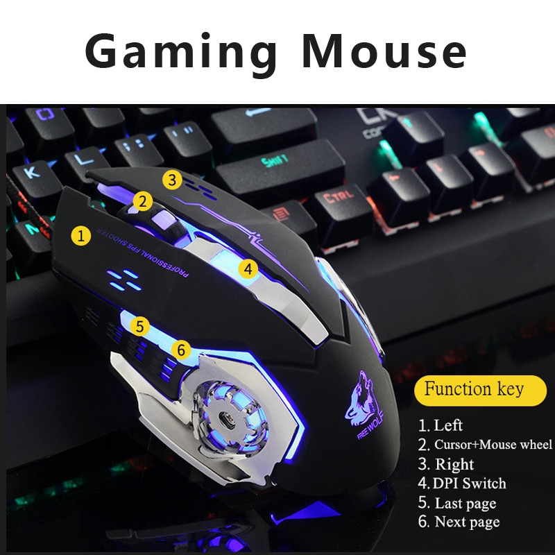 Chuột Quang Không Dây Chơi Game Chuyên Nghiệp Cho Pc Laptop