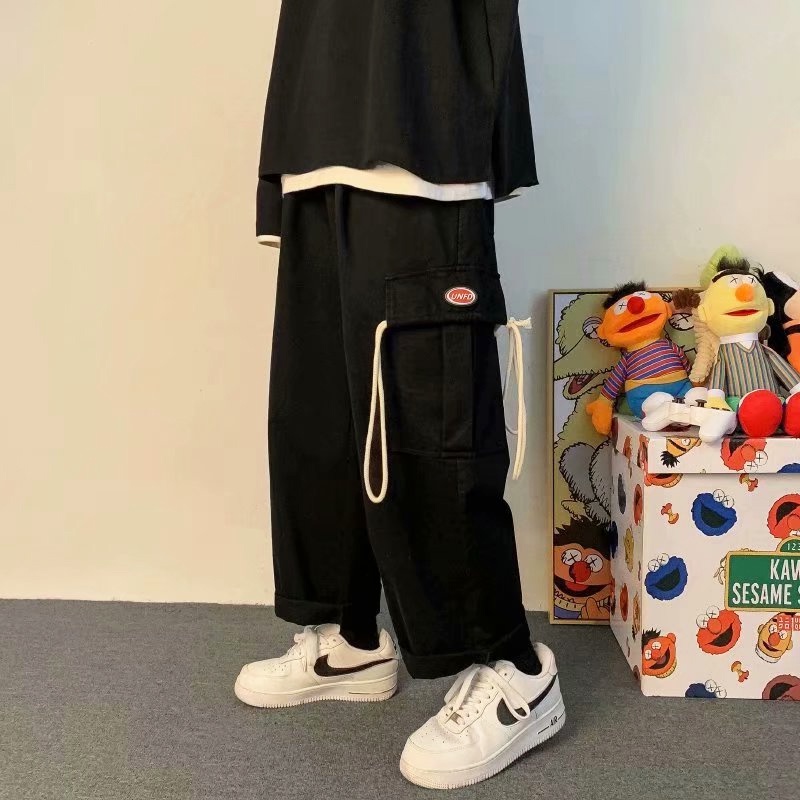 Quần ống rộng Phong Cách Hàn Quốc Năng Động Dành Cho Nam Simple quần jogger nam ống rộng bông Sọc Fashion quần kaki nam