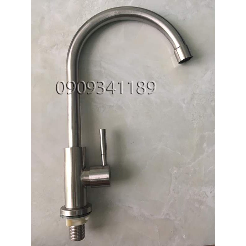 Vòi rửa chén lạnh inox 304 f18