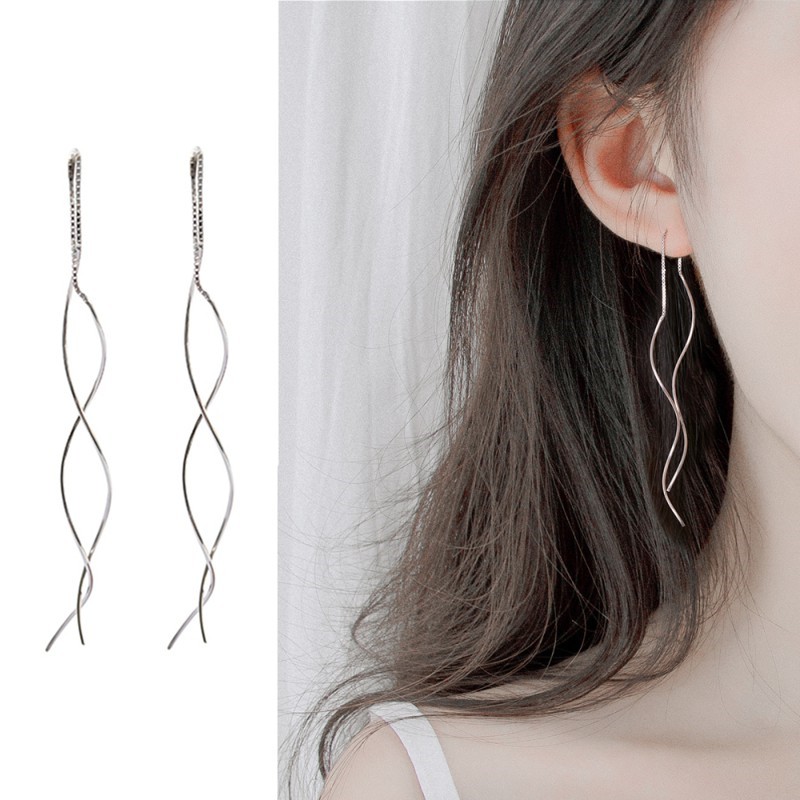 Bông tai dáng dài phối tua thời trang phong cách Hàn Quốc dành cho nữ A769