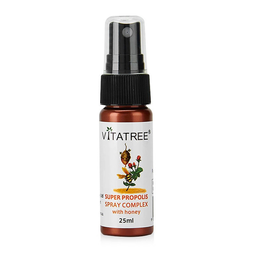 Thực Phẩm Bổ Sung Vitatree Super Propolis Spray Complex with Honey Lọ 25ml