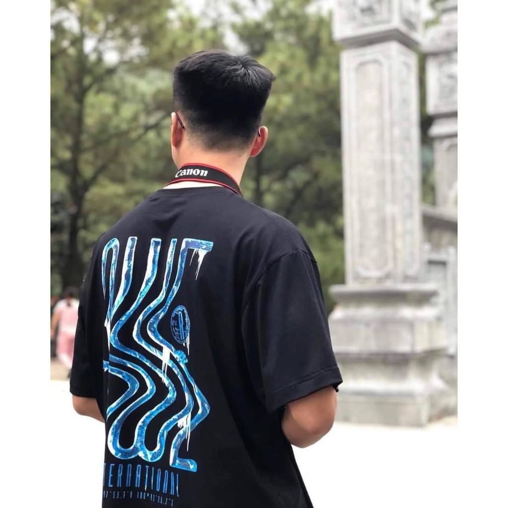Áo thun cotton tay lỡ form rộng, Hình thật - AT38